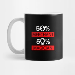 50% Merchant 50% Magician Shirt Mug